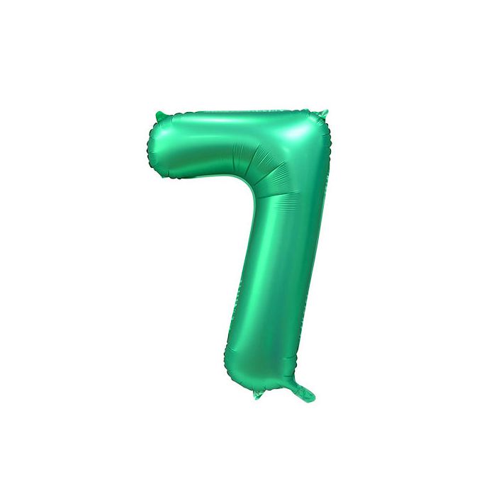 Palloncino 7 Verde Acqua Satinato Pz.1 Mylar 34"/cm.86 main product photo