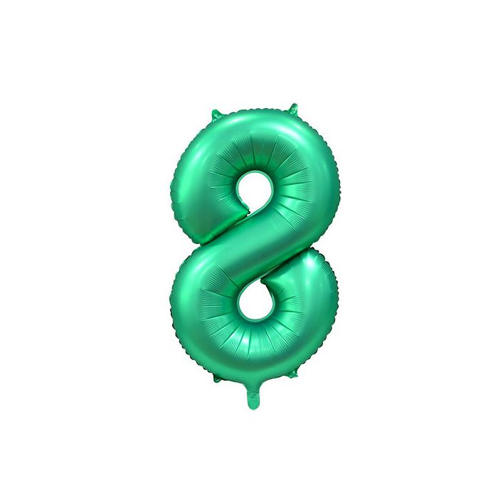 Palloncino 8 Verde Acqua Satinato Pz.1 Mylar 34"/cm.86 main product photo