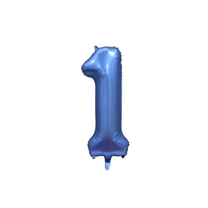 Palloncino 1 Blu Satinato Pz.1 Mylar 34"/cm.86 main product photo