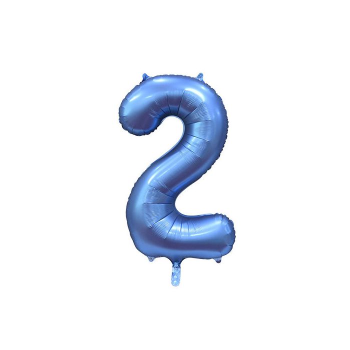 Palloncino 2 Blu Satinato Pz.1 Mylar 34"/cm.86 main product photo