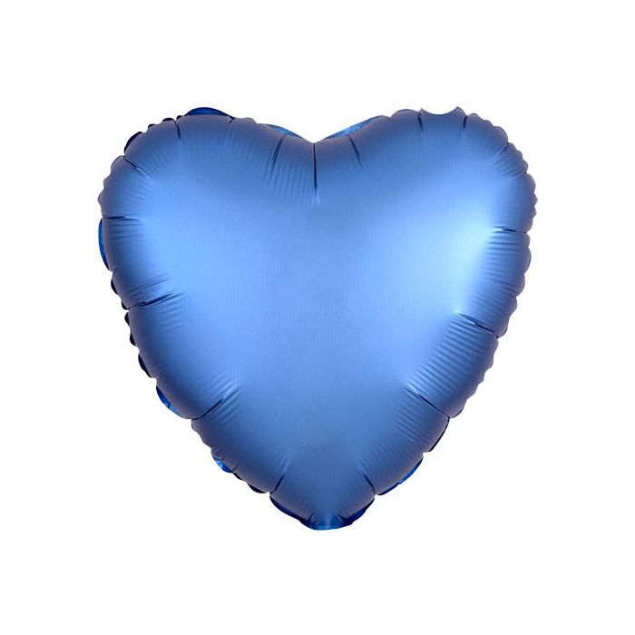 Palloncino Blu Satinato Pz.1 Mylar Cuore 18"/cm.45 main product photo