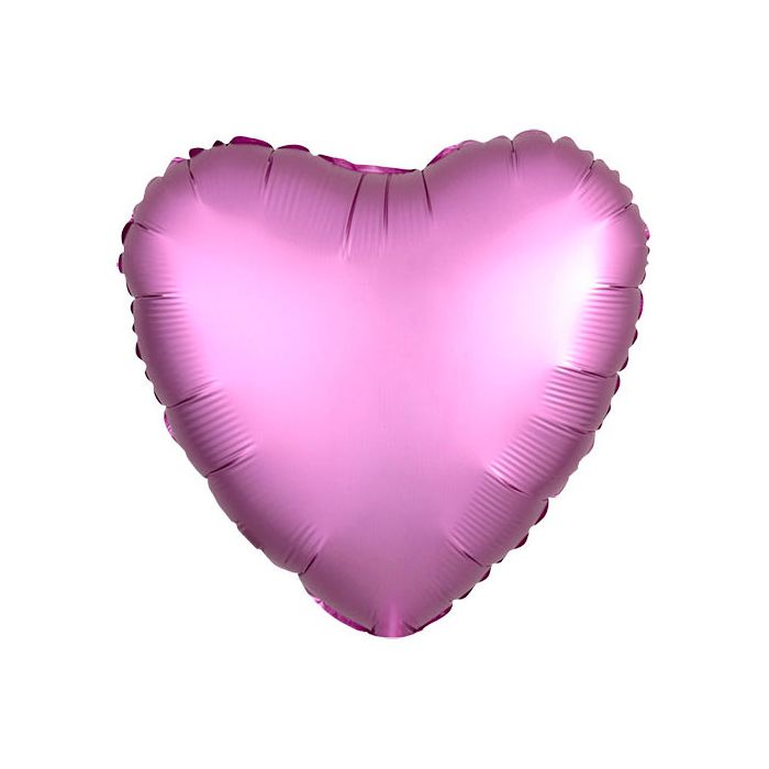 Palloncino Rosa Satinato Pz.1 Mylar Cuore 18"/cm.45 main product photo