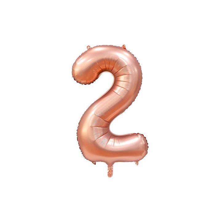 Palloncino 2 Rose Gold Satinato Pz.1 Mylar 34"/cm.86 main product photo