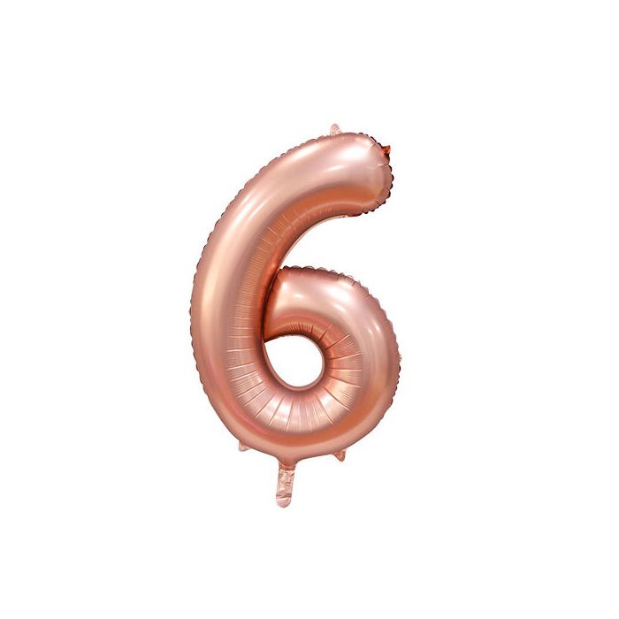 Palloncino 6 Rose Gold Satinato Pz.1 Mylar 34"/cm.86 main product photo