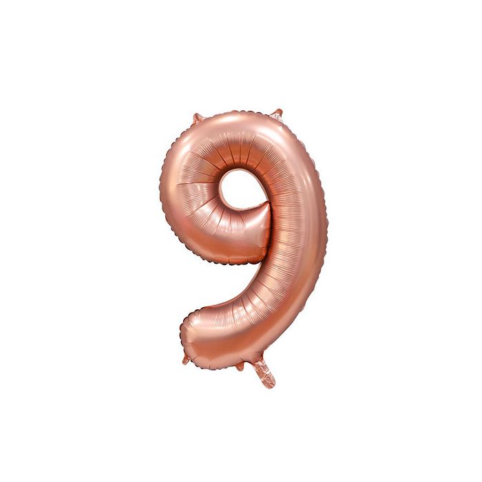 Palloncino 9 Rose Gold Satinato Pz.1 Mylar 34"/cm.86 main product photo