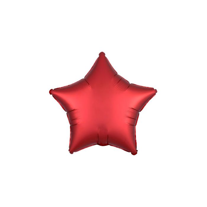 Palloncino Rosso Satinato Pz.1 Mylar Stella 19"/cm.48 main product photo