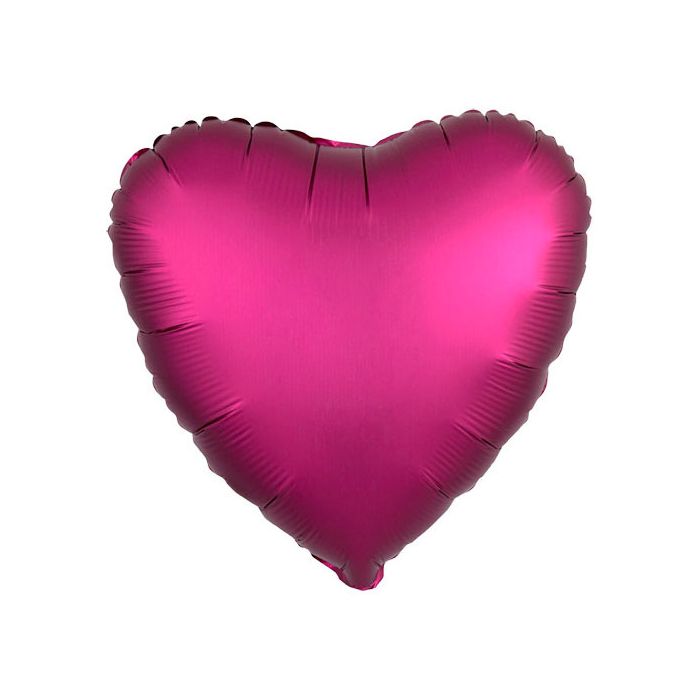 Palloncino Fuxia Satinato Pz.1 Mylar Cuore 18"/cm.45 main product photo