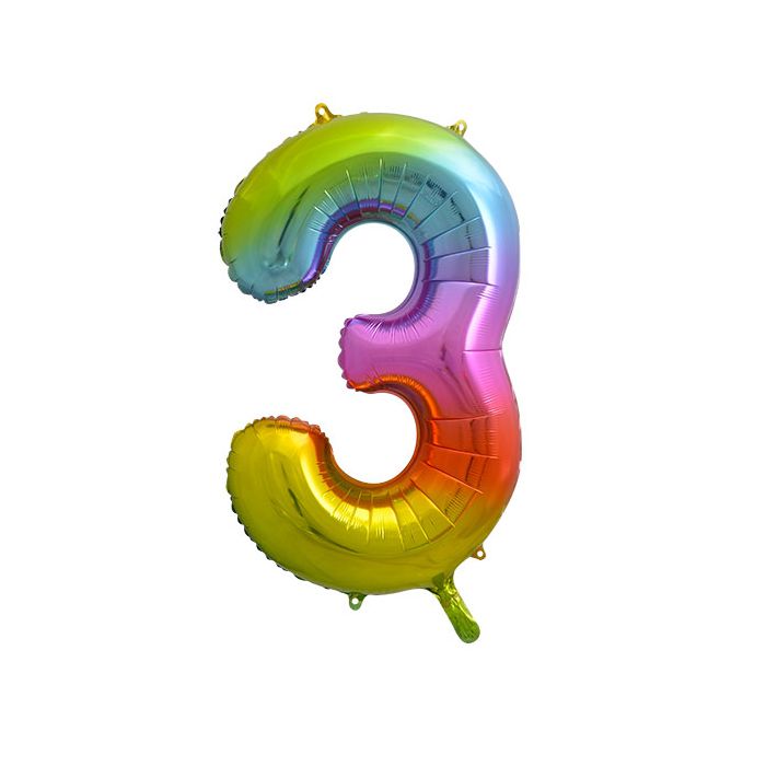 Palloncino 3 Multicolor Pz.1 Mylar 34"/cm.86 main product photo