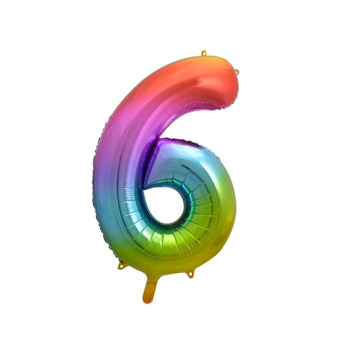 Palloncino 6 Multicolor Pz.1 Mylar 34"/cm.86 main product photo