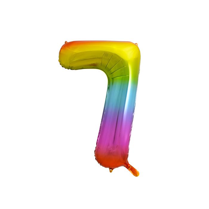 Palloncino 7 Multicolor Pz.1 Mylar 34"/cm.86 main product photo