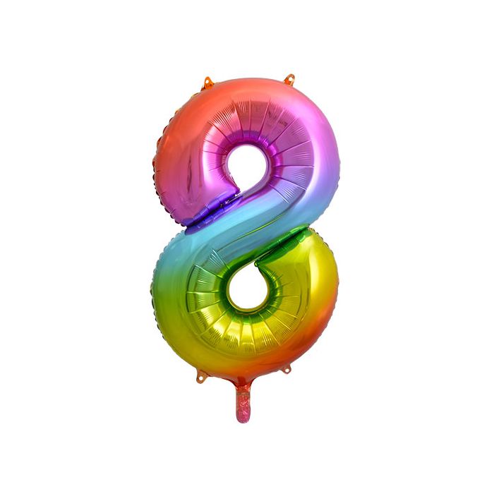 Palloncino 8 Multicolor Pz.1 Mylar 34"/cm.86 main product photo