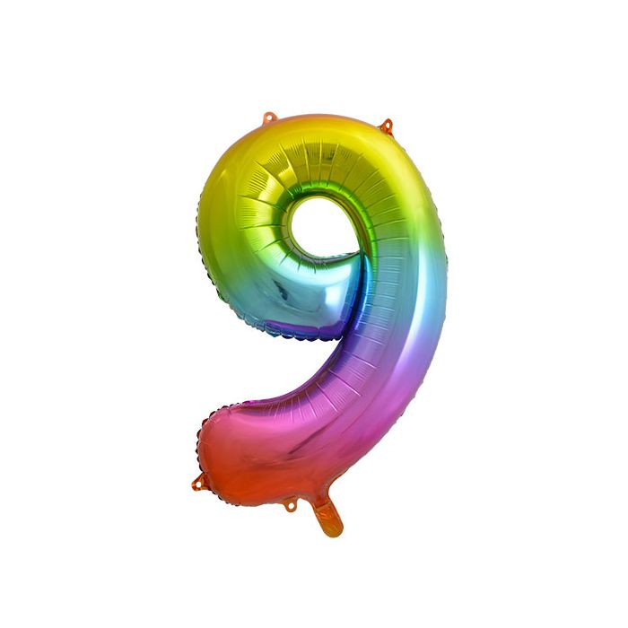 Palloncino 9 Multicolor Pz.1 Mylar 34"/cm.86 main product photo