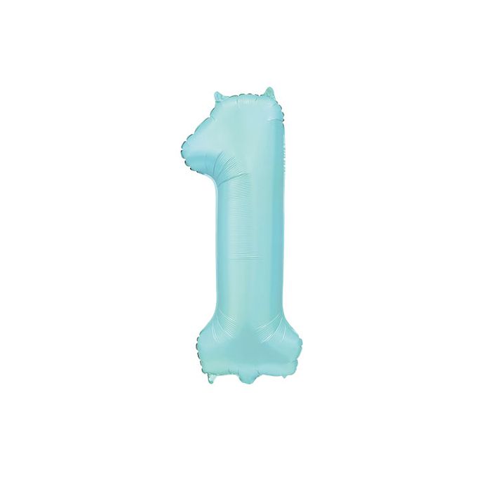 Palloncino 1 Azzurro Baby Satinato Pz.1 main product photo