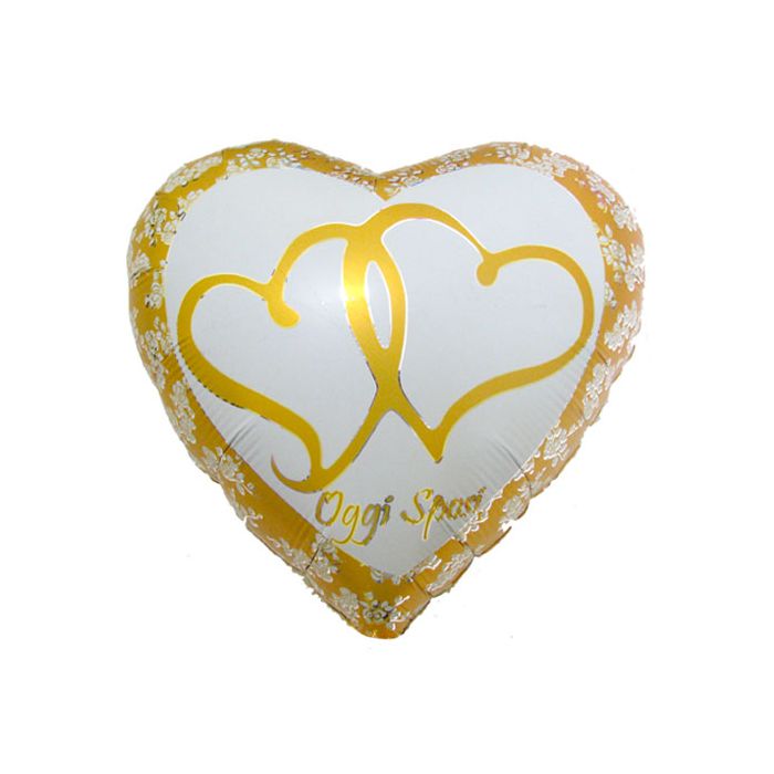 Palloncino Matrimonio Oggi Sposi Pz.1 Mylar Cuore 18" Cm.45 main product photo