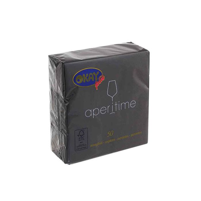 Tovagliolo Aperitime Nero Pz.50 main product photo