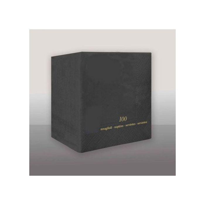Tovagliolo Nero Pz.100 Cm.25x25 Veli 2 main product photo