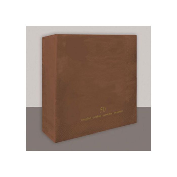 Tovagliolo Marrone Pz.50 Cm.33x33 Veli 2 main product photo