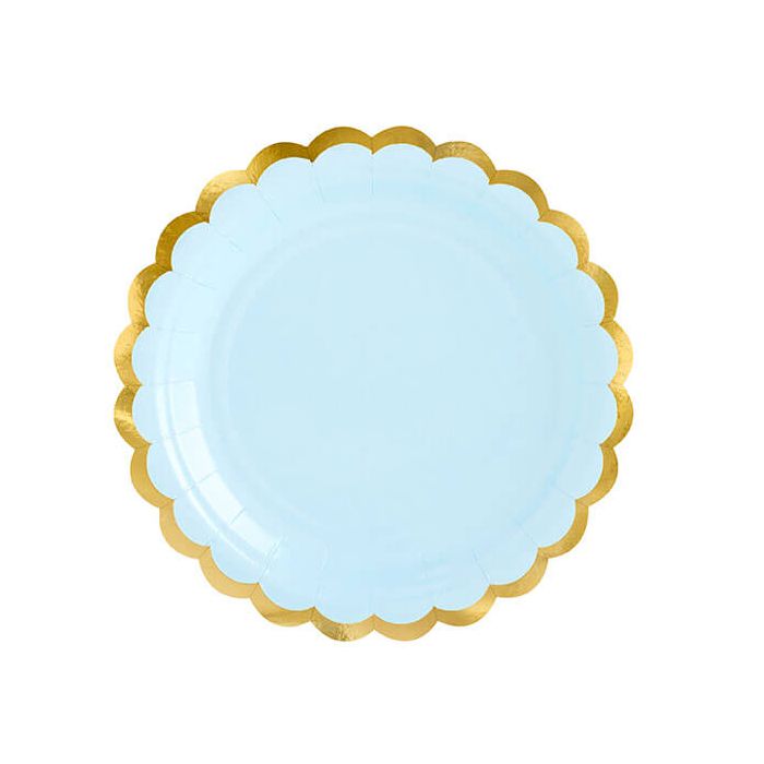 PIATTINI AZZURRI BORDO ORO PZ.6 main product photo