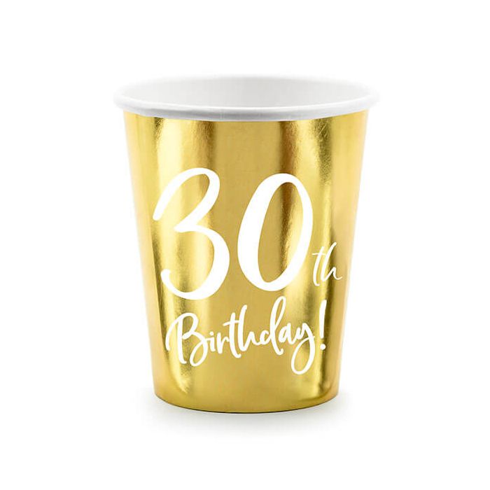 Bicchieri 30 Anni Oro Pz.6 main product photo