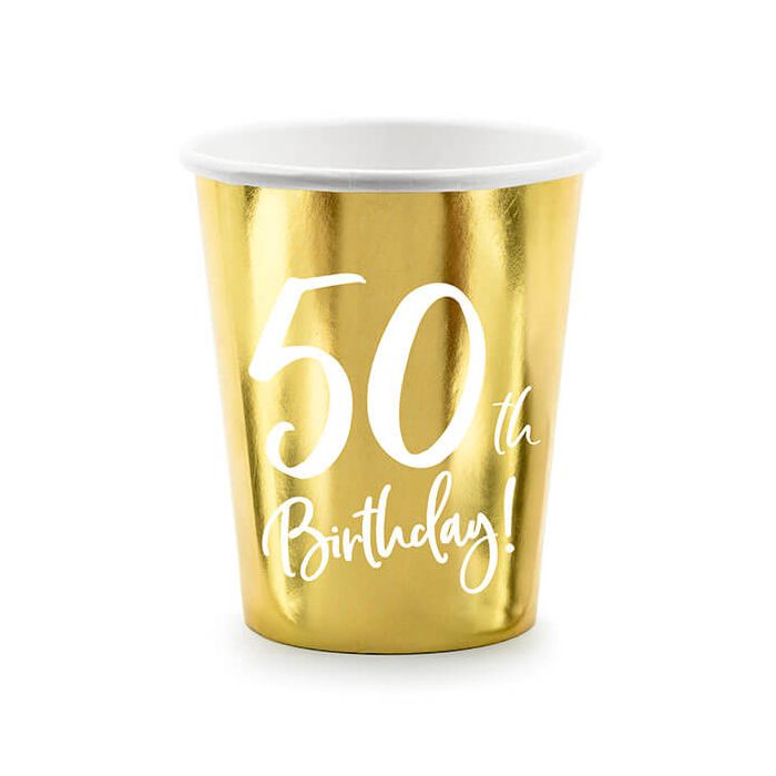 Bicchieri 50 Anni Oro Pz.6 main product photo