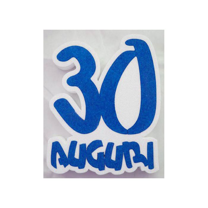 Scritta 30° Compleanno Blu Pz.1 Cm.30 X 23 X 5 main product photo