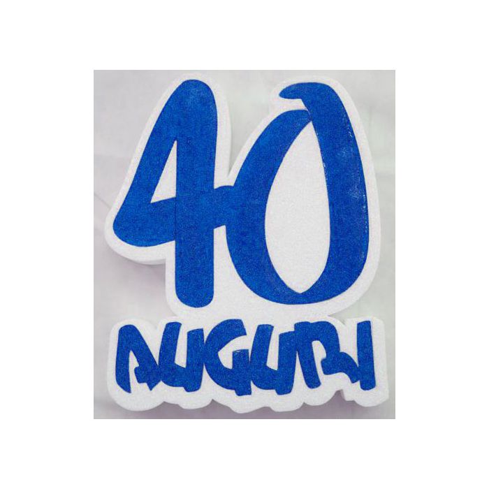 Scritta 40° Compleanno Blu Pz.1 Cm.30 X 23 X 5 main product photo