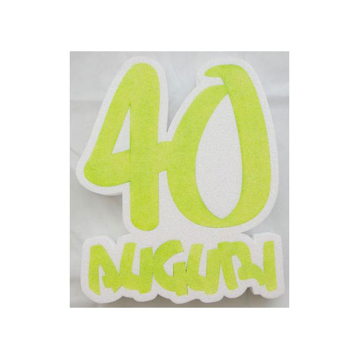 Scritta 40° Compleanno Verde Pz.1 Cm.30 X 23 X 5 main product photo