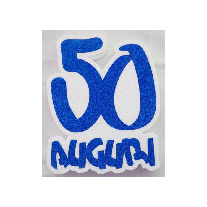 Scritta 50° Compleanno Blu Pz.1 Cm.30 X 23 X 5 main product photo