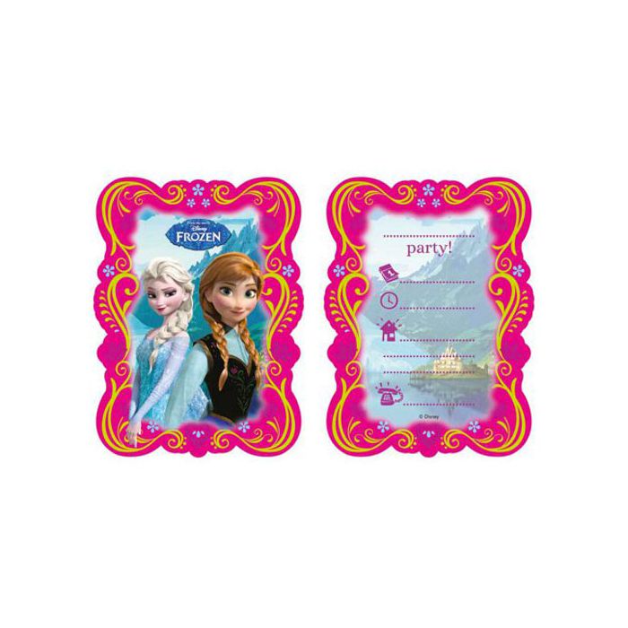 Inviti Frozen Pz.6 Cm.14 X Cm.8.5 - 6 Biglietti - 6 Buste main product photo