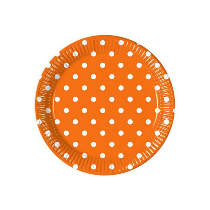 Piatti Arancioni Pois Pz.8 Cm.23 main product photo