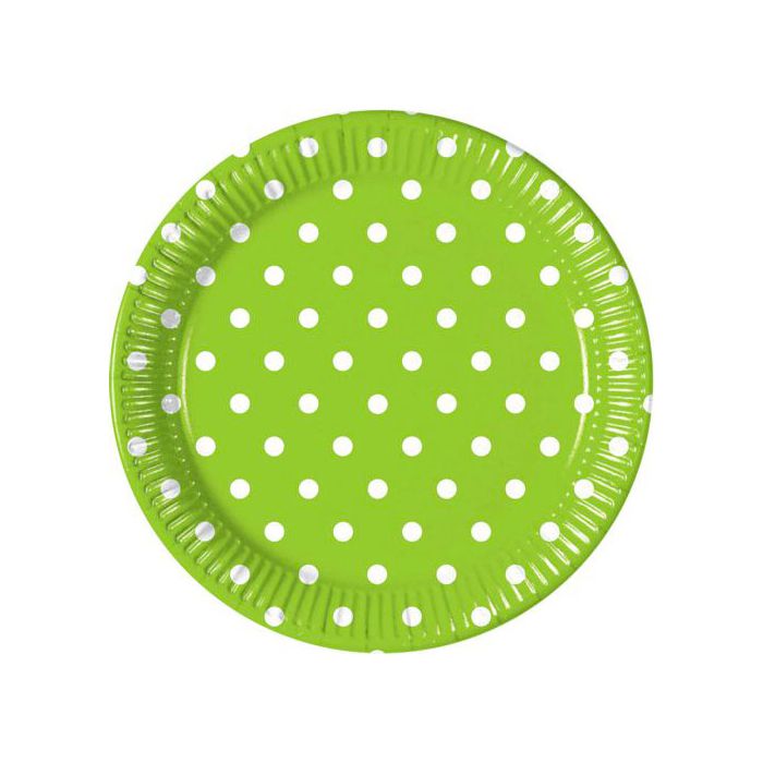 Piattini Verdi Pois Pz.8 Cm.20 main product photo