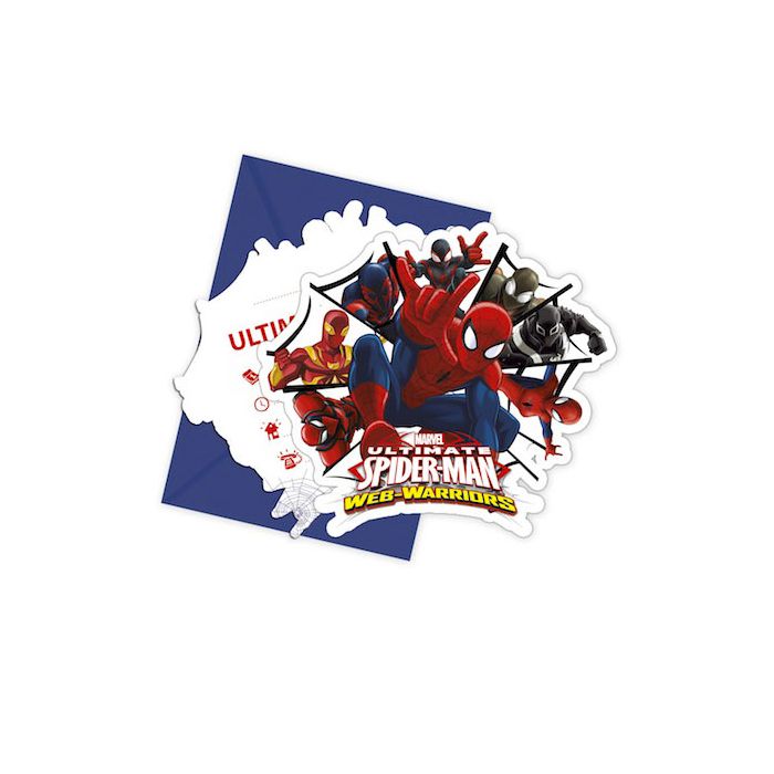 Inviti Spiderman Web Warriors Pz.6 6 Biglietti 6 Buste main product photo
