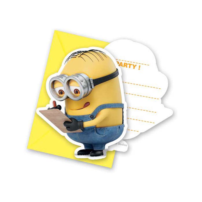 Inviti Minions Lovely Pz.6 Cm.14 X Cm.8.5 - 6 Biglietti - 6 Buste main product photo