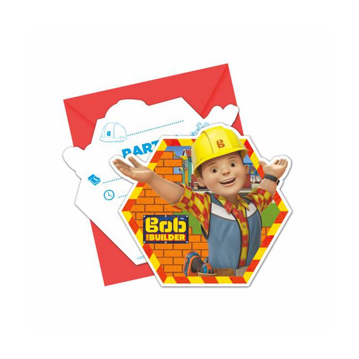 Inviti Bob Aggiustatutto Pz.6 Cm.14 X Cm.8.5 - 6 Biglietti - 6 Buste main product photo
