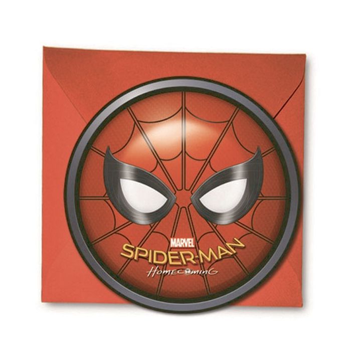 Inviti Spiderman Homecoming Pz.6 6 Biglietti 6 Buste main product photo