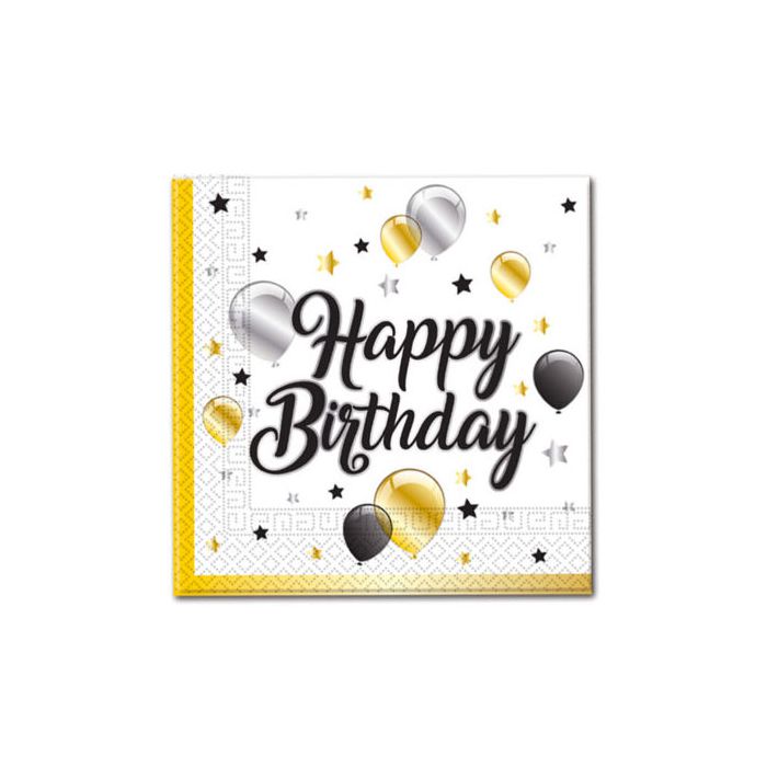 Tovaglioli Happy Birthday Pz.20 Cm.33x33 main product photo