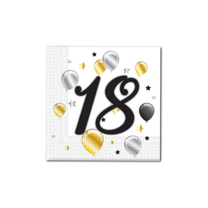 Tovaglioli 18° Happy Birthday Pz.20 Cm.33x33 main product photo