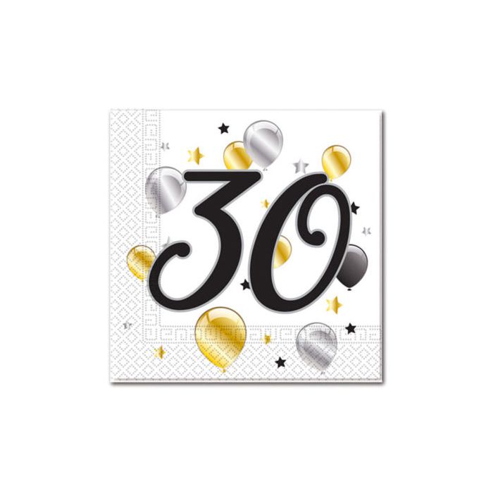 Tovaglioli 30° Happy Birthday Pz.20 Cm.33x33 main product photo