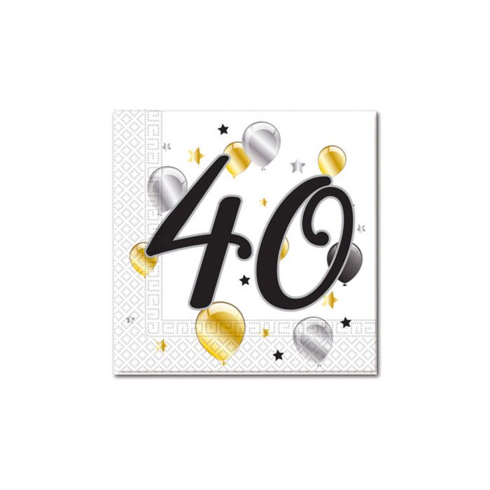 Tovaglioli 40° Happy Birthday Pz.20 Cm.33x33 main product photo
