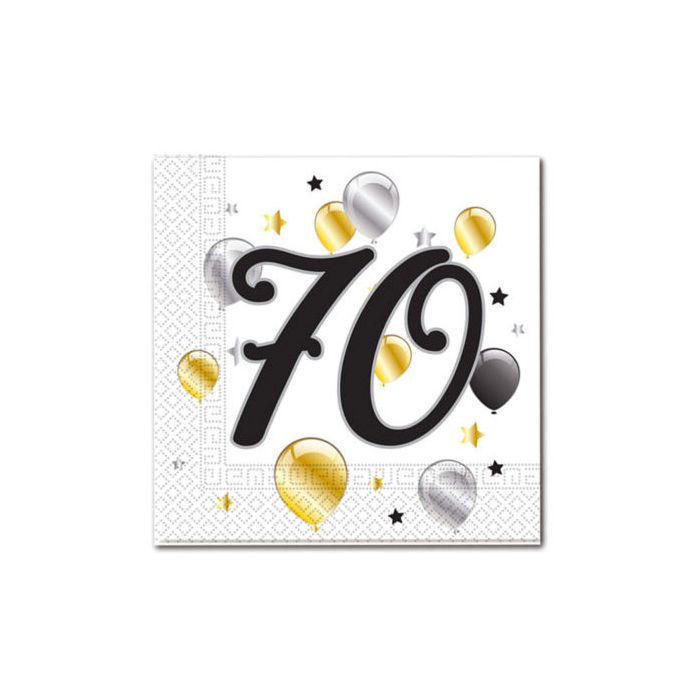 Tovaglioli 70° Happy Birthday Pz.20 Cm.33x33 main product photo