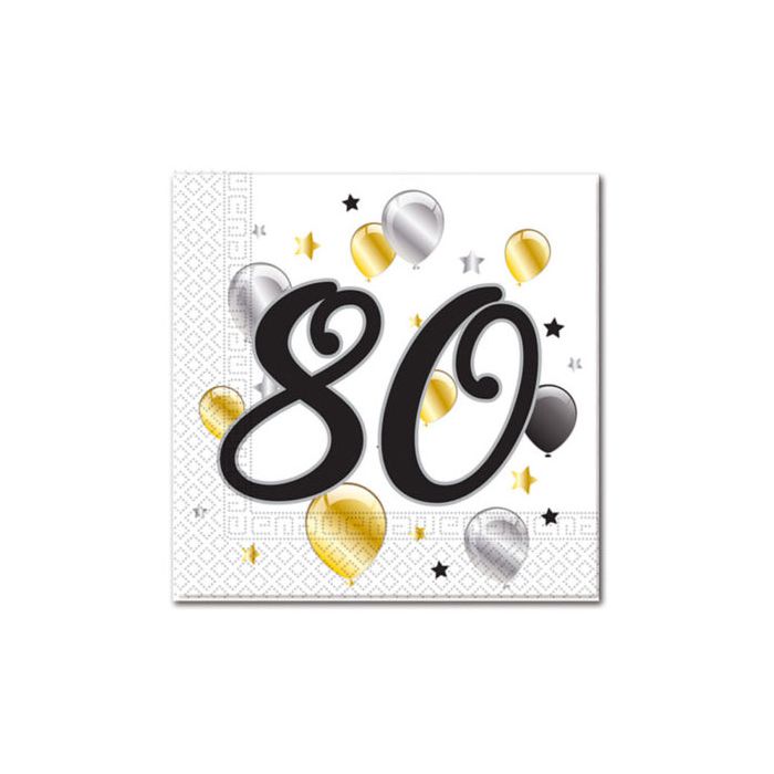 Tovaglioli 80° Happy Birthday Pz.20 Cm.33x33 main product photo