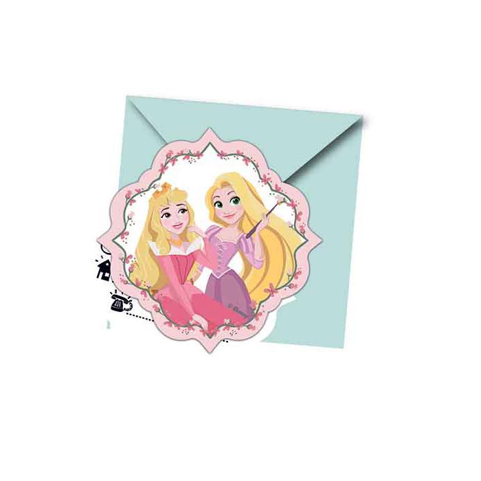 Inviti Principesse Dare To Dream Pz.6 Cm.14 X Cm.8.5 - 6 Biglietti - 6 Buste main product photo