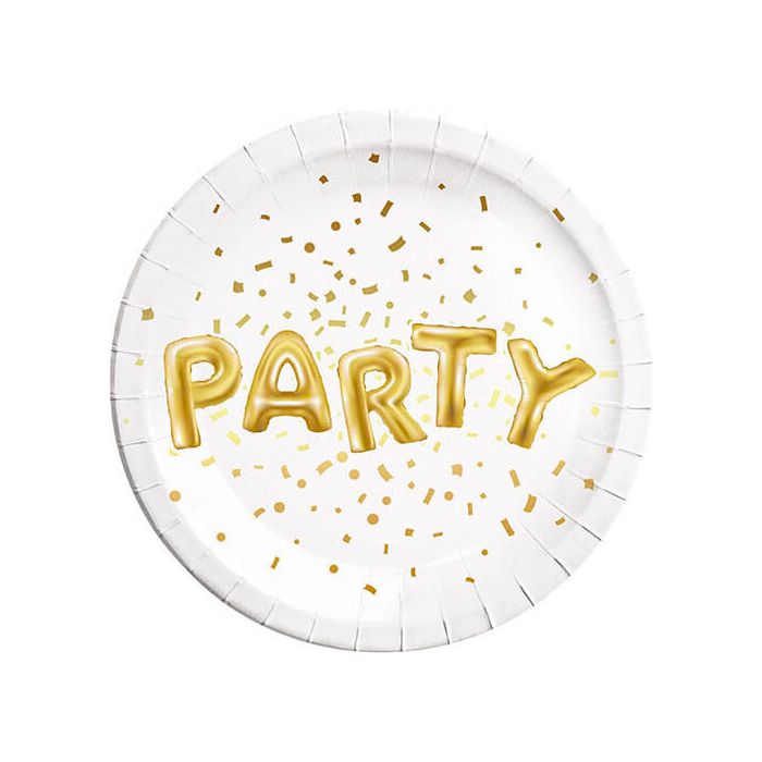 Piatti Gold Party Pz.8 Cm.23 - Metallic main product photo