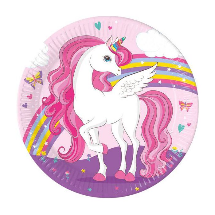 Piatti Unicorno Arcobaleno Pz.8 main product photo