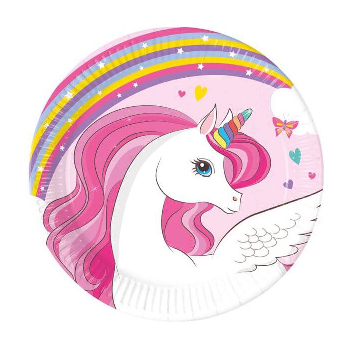 Piattini Unicorno Arcobaleno Pz.8 main product photo