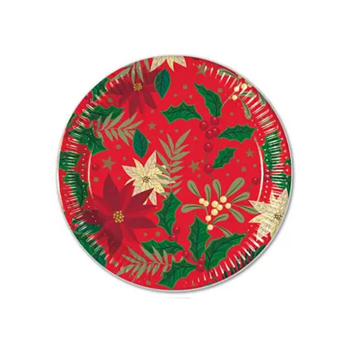 Piatti Natale Holly Poinsettia Pz.8 main product photo
