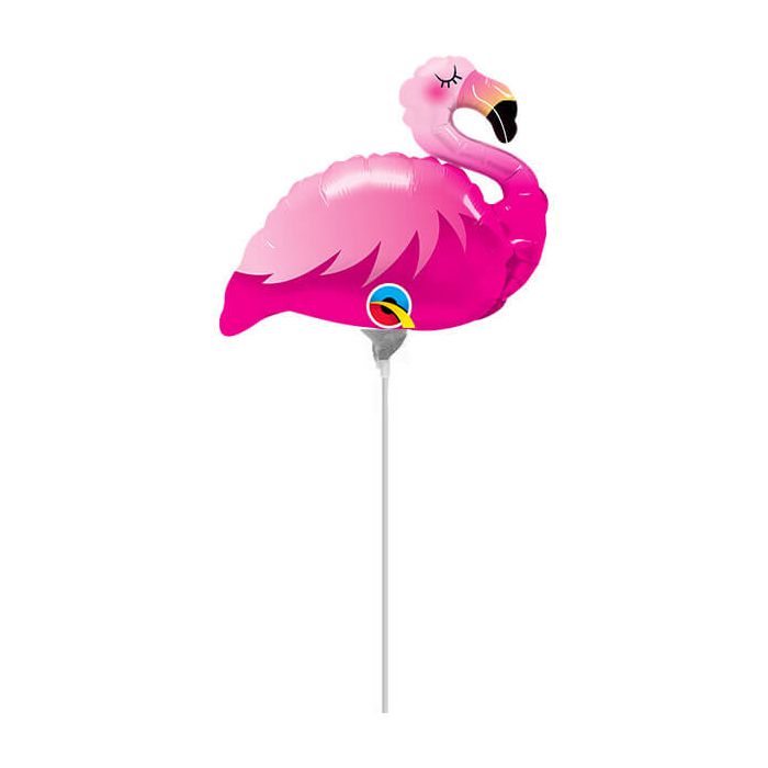 Palloncino Fenicottero Pz.5 Mylar Mini Shape 14" Cm.35 Da Saldare Esclusa Bacchetta main product photo