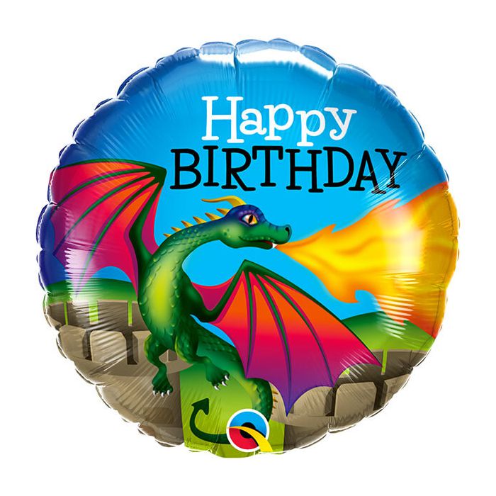 Palloncino Compleanno Dinosauri Pz.1 Mylar Tondo 18" Cm.45 main product photo