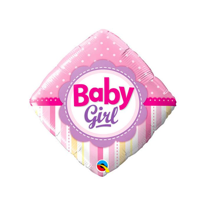 Palloncino Baby Girl Pz.1 Mylar Quadrato 18" Cm.45 main product photo