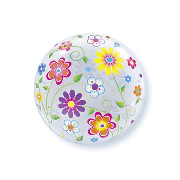 Palloncini Fiori Colorati Pz.1 Bubble Balloon Tondo 22" Cm.56 main product photo